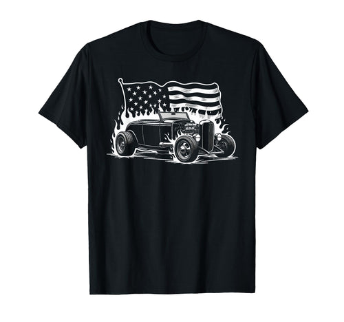 1932 Deuce Coupe American Flag T-Shirt - Minimalist Print Men Women - T-Shirt, Sweatshirt, Hoodie