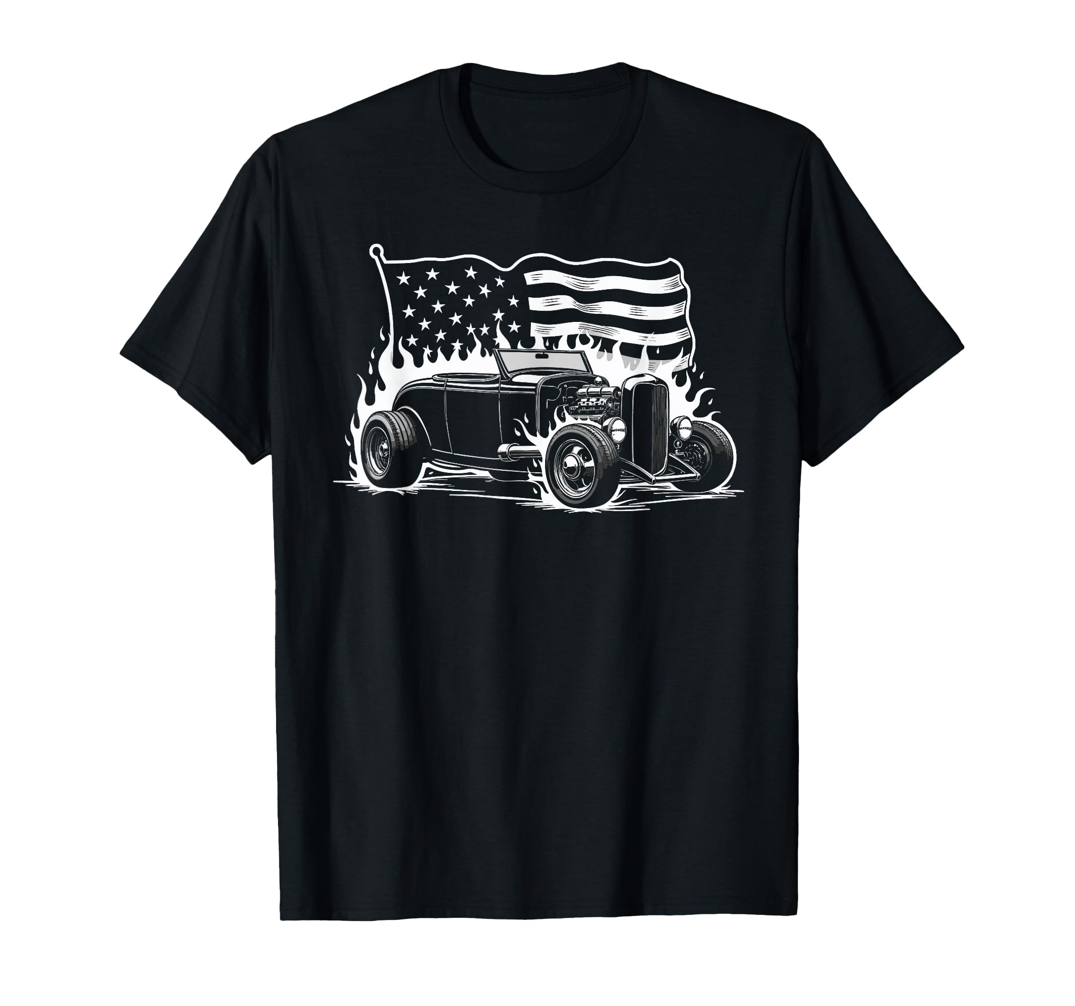 1932 Deuce Coupe American Flag T-Shirt - Aesthetic Graphic Unisex - T-Shirt, Sweatshirt, Hoodie