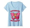 Womens Groovy Anti Social T-Shirt - Fun Novelty Design for Adults - T-Shirt, Sweatshirt, Hoodie