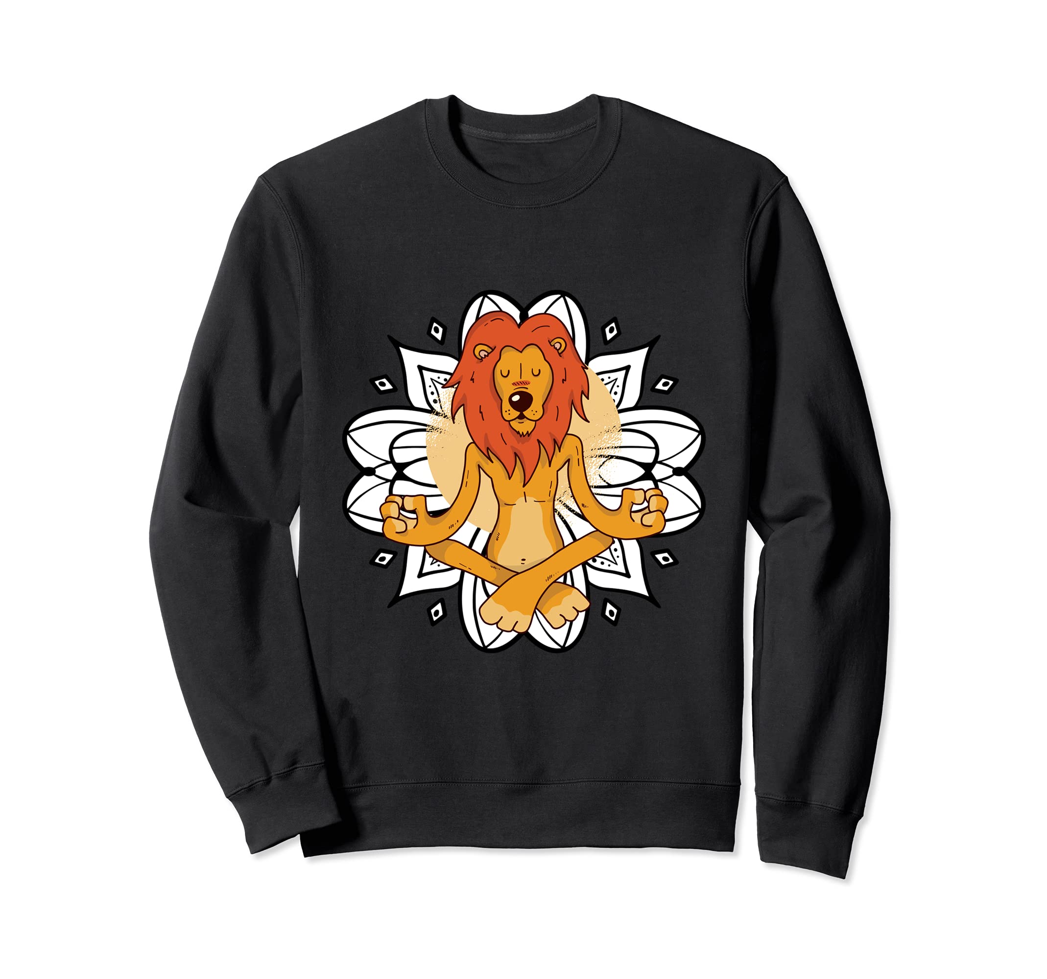 Meditating Lion Yoga Mindfulness Sweatshirt - Streetwear Style Men Women - T-Shirt, Sweatshirt, Hoodie