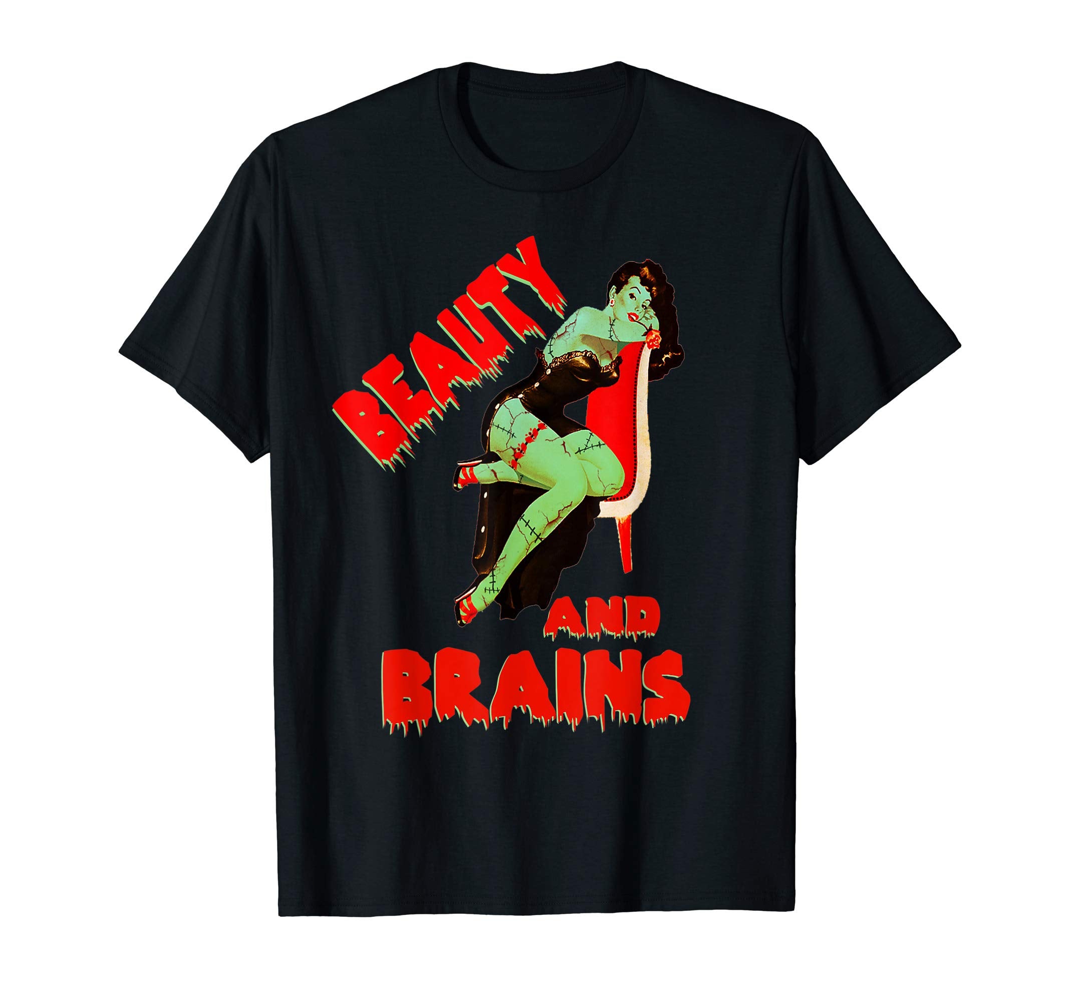 Zombie Pin Up Halloween Beauty T-Shirt - Casual Everyday Wear for Adults - T-Shirt, Sweatshirt, Hoodie