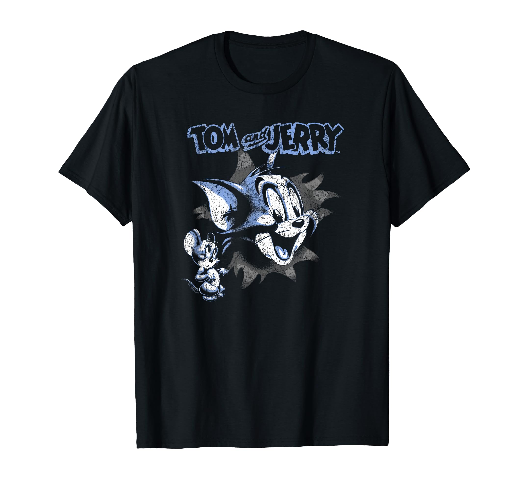Tom And Jerry Pop Out Distressed T-Shirt - Casual Everyday Wear for Adults - T-Shirt, Sweatshirt, Hoodie