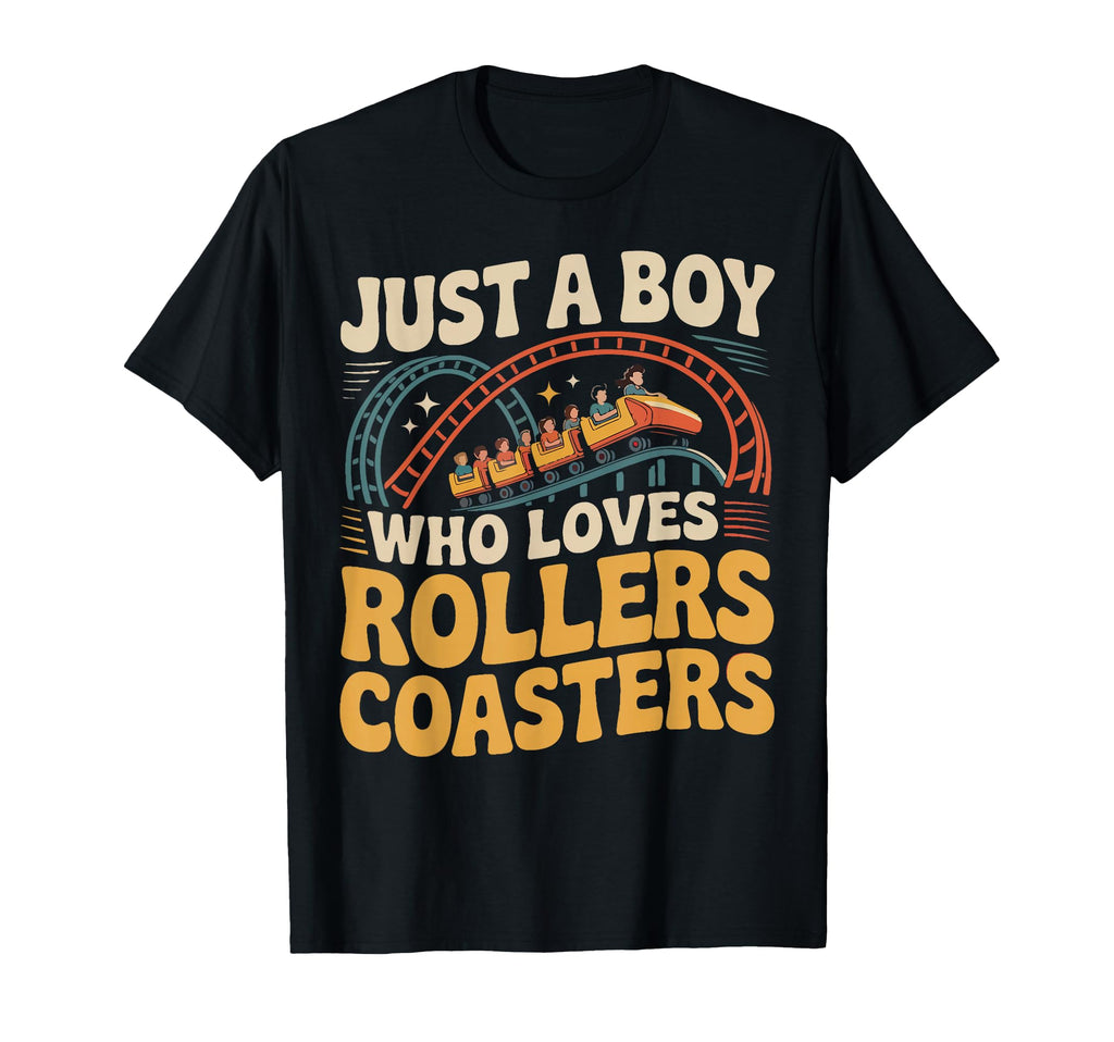 Roller Coaster Just Who Loves Roller T-Shirt - Trendy Graphic for Adults - T-Shirt, Sweatshirt, Hoodie