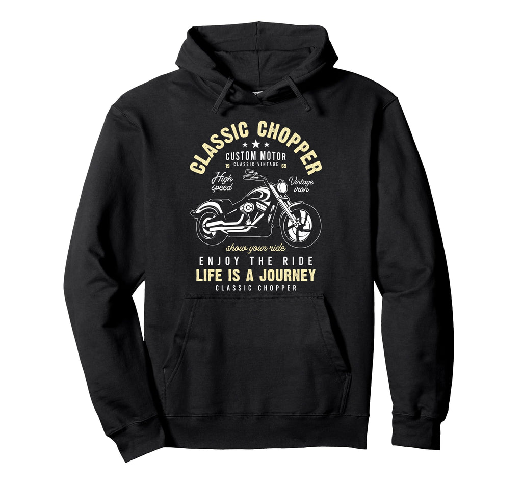 Funny Biker Choppers Motorcycle Low Hoodie - Fun Novelty Design for Adults - T-Shirt, Sweatshirt, Hoodie