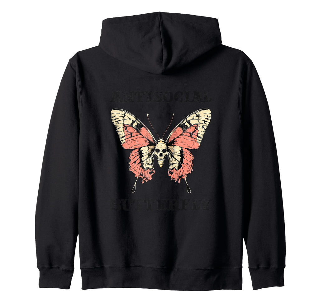 Antisocial Butterfly Gift Hoodie - Casual Everyday Wear for Adults - T-Shirt, Sweatshirt, Hoodie