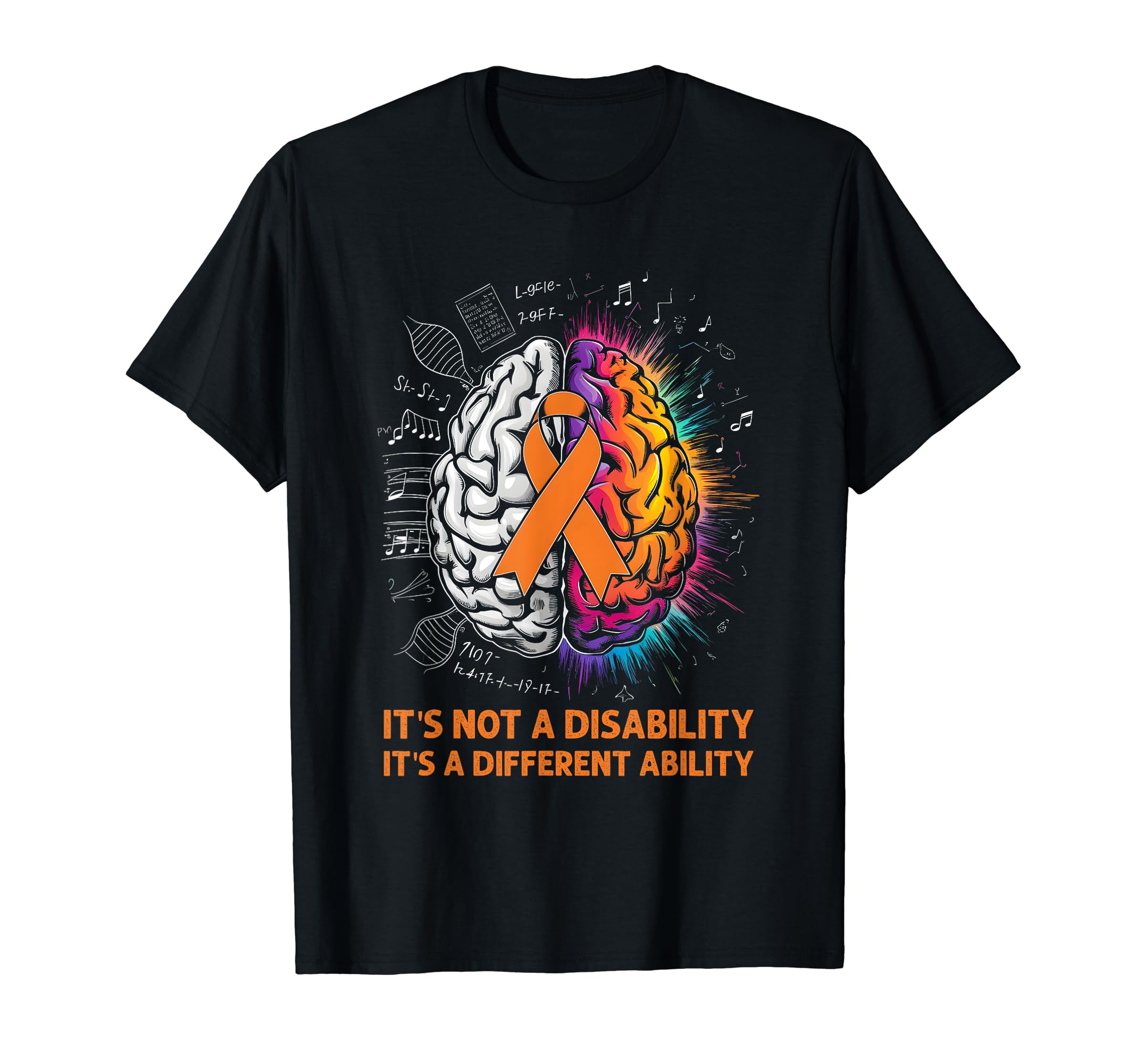 Adhd Awareness Neurodiversity Brain T-Shirt - Unique Graphic Unisex - T-Shirt, Sweatshirt, Hoodie