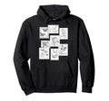 Postage Stamp Pattern Flower Butterfly Hoodie - Unique Graphic for Adults - T-Shirt, Sweatshirt, Hoodie