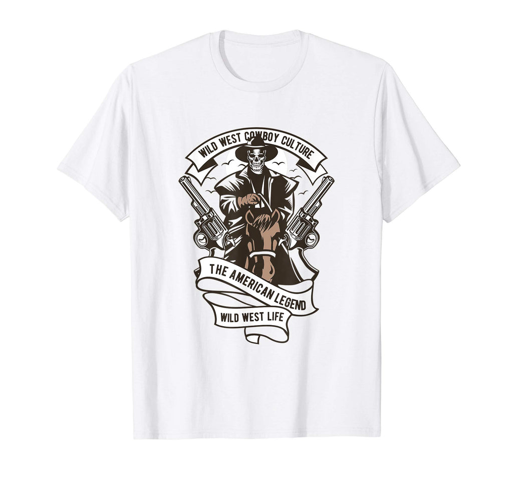 Legends Wild West Cowboy Culture Skull T-Shirt - Streetwear Style Men Women - T-Shirt, Sweatshirt, Hoodie