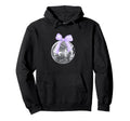 Disco Ball Purple Lilac Bow Coquette Hoodie - Novelty Apparel for Adults - T-Shirt, Sweatshirt, Hoodie