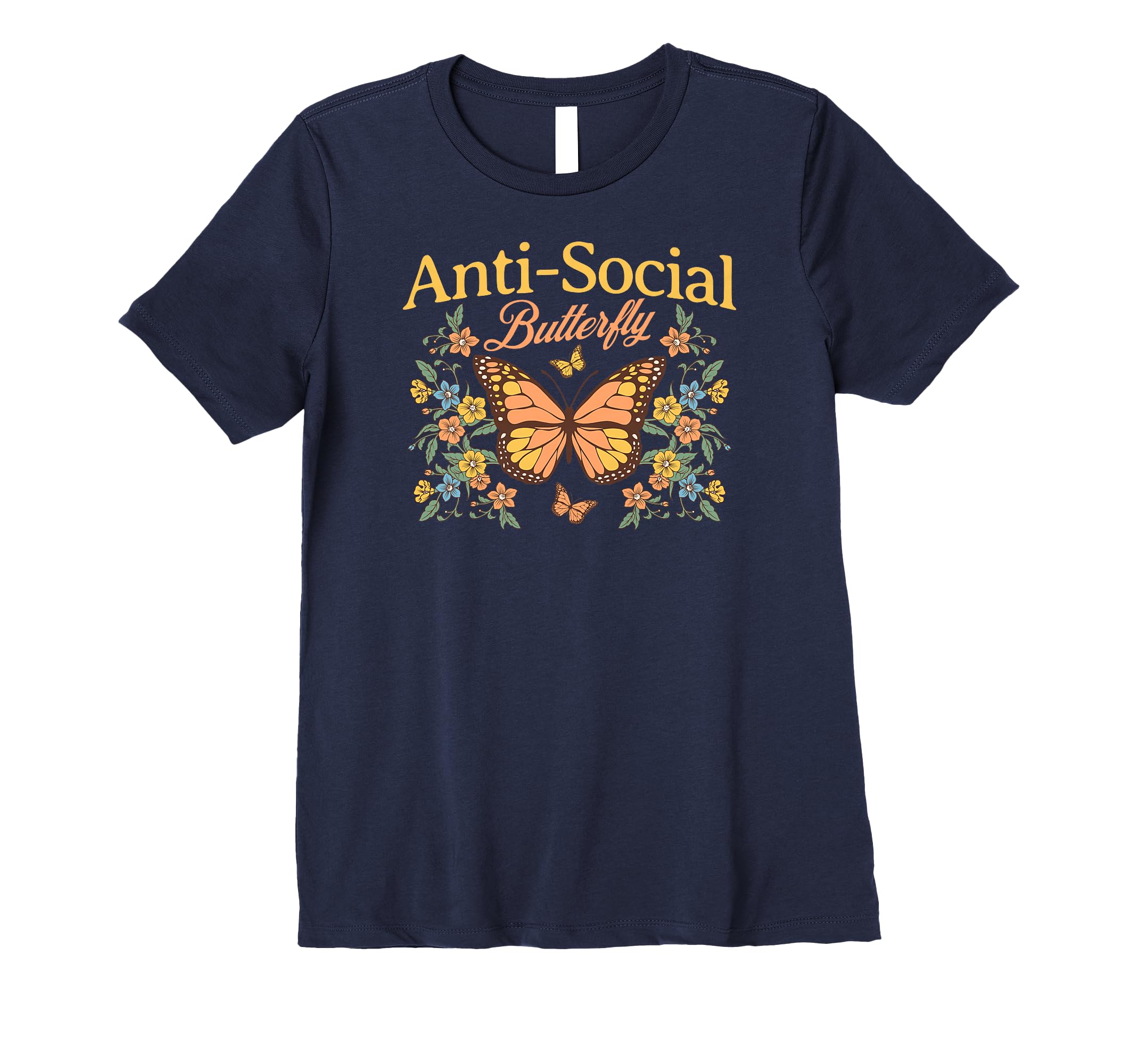 Womens Anti Social Butterfly Funny T-Shirt - Aesthetic Graphic for Adults - T-Shirt, Sweatshirt, Hoodie