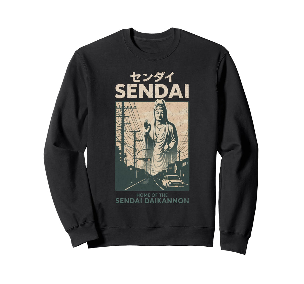 Sendai Daikannon Japan Tourism Sweatshirt - Custom Art Print Unisex - T-Shirt, Sweatshirt, Hoodie