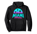 Miami Florida Sunset Hoodie - Custom Art Print Unisex - T-Shirt, Sweatshirt, Hoodie