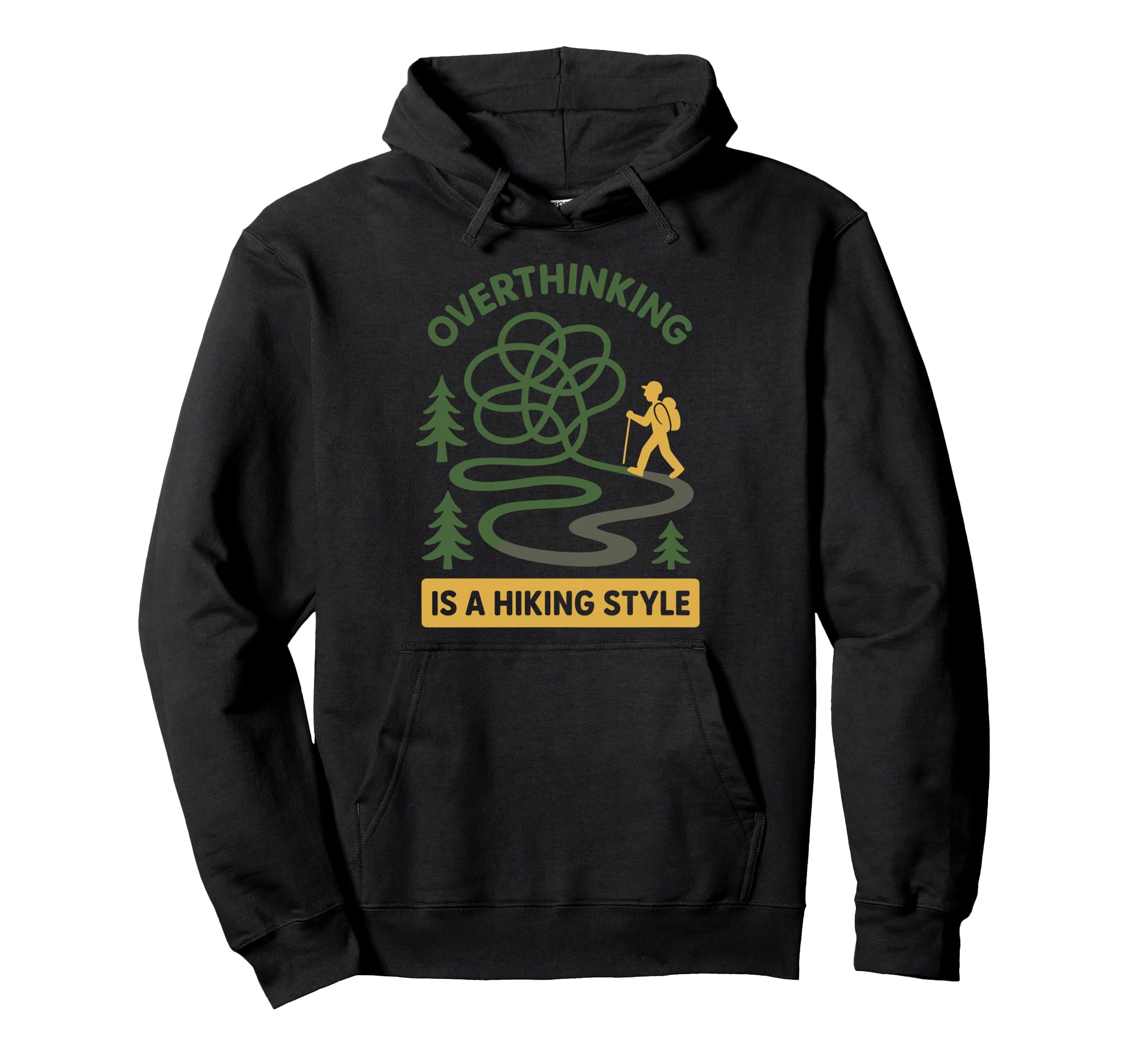 Forest Walk Overthinker Mental Reset Hoodie - Trendy Graphic for Adults - T-Shirt, Sweatshirt, Hoodie