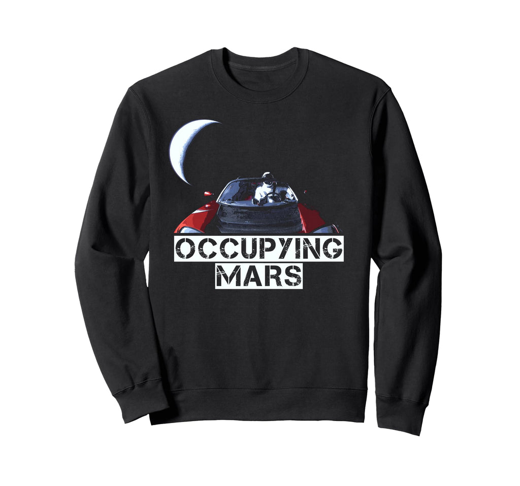 Occupying Mars Mars Earth View Heavy Sweatshirt - Graphic Print Men Women - T-Shirt, Sweatshirt, Hoodie