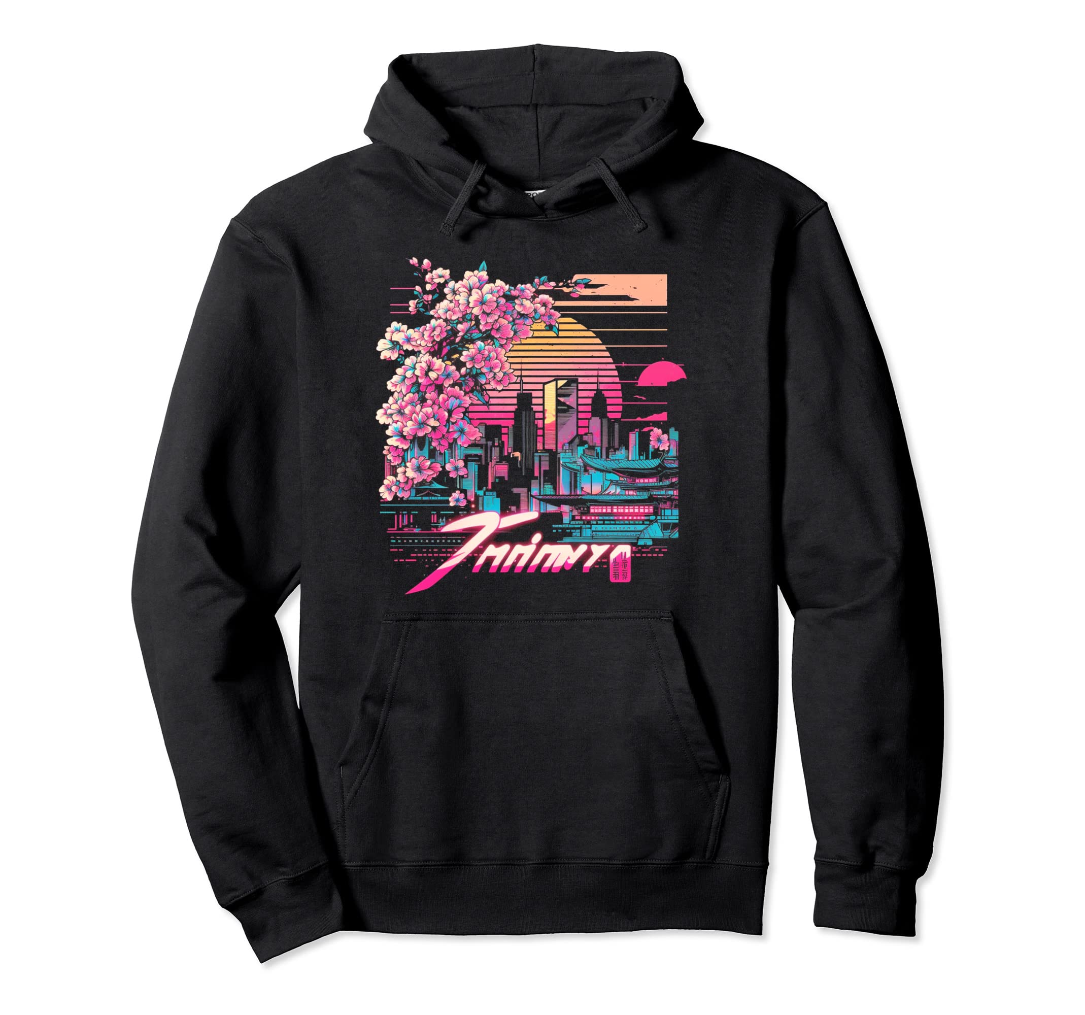Cherry Blossom Japanese Japan Tokyo Hoodie - Fun Novelty Design for Adults - T-Shirt, Sweatshirt, Hoodie