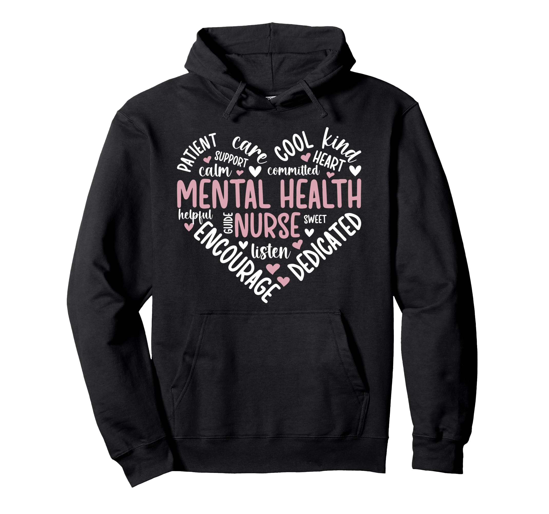 Mental Health Nurse Heart Mental Health Hoodie - Aesthetic Graphic Unisex - T-Shirt, Sweatshirt, Hoodie