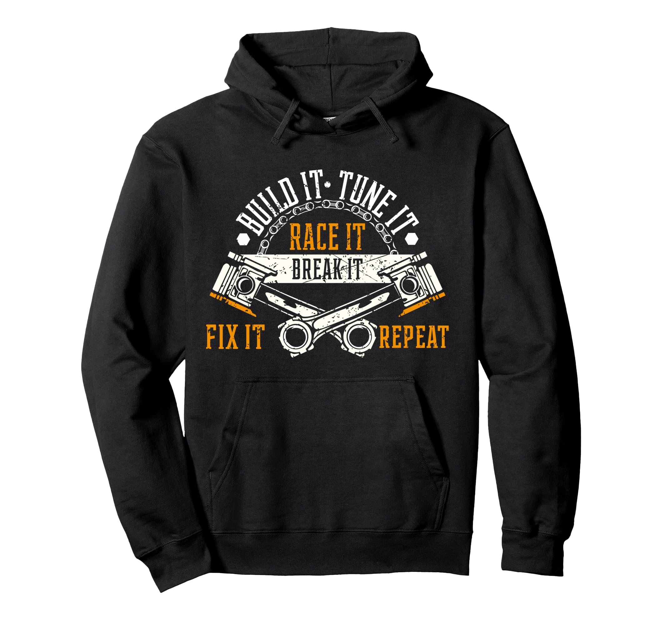 Funny Drag Race Race Mechanic Car Fan Hoodie - Graphic Print for Adults - T-Shirt, Sweatshirt, Hoodie