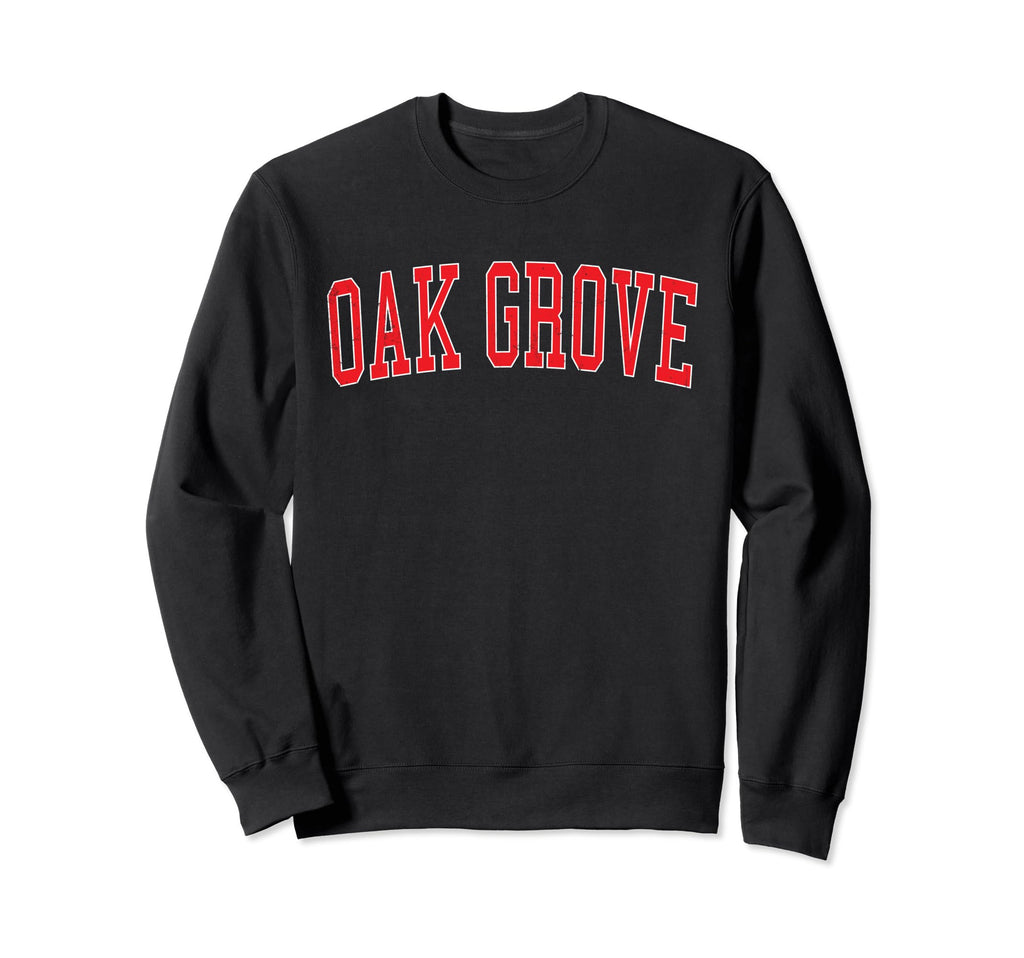 Oak Grove Mn Distressed Red Sweatshirt - Minimalist Print for Adults - T-Shirt, Sweatshirt, Hoodie
