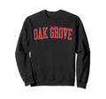 Oak Grove Mn Distressed Red Sweatshirt - Minimalist Print for Adults - T-Shirt, Sweatshirt, Hoodie