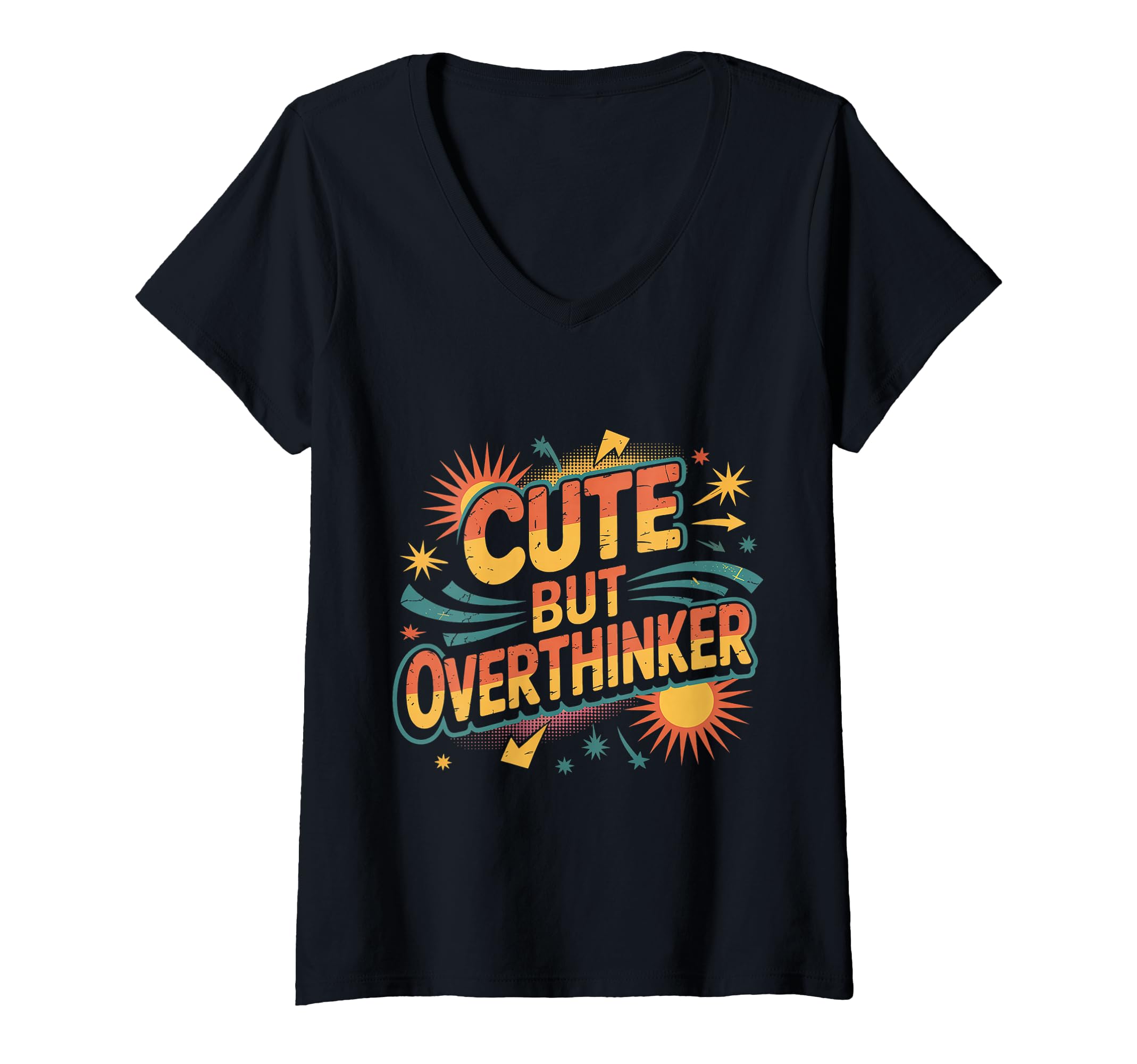 Womens But Overthinker V Neck T-Shirt - Trendy Graphic Unisex - T-Shirt, Sweatshirt, Hoodie