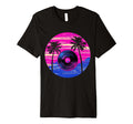 Palm Tree Vinyl Record Vaporwave Music T-Shirt - Streetwear Style Unisex - T-Shirt, Sweatshirt, Hoodie