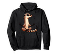 Meditation Mongoose Yoga Pose Hoodie - Minimalist Print for Adults - T-Shirt, Sweatshirt, Hoodie