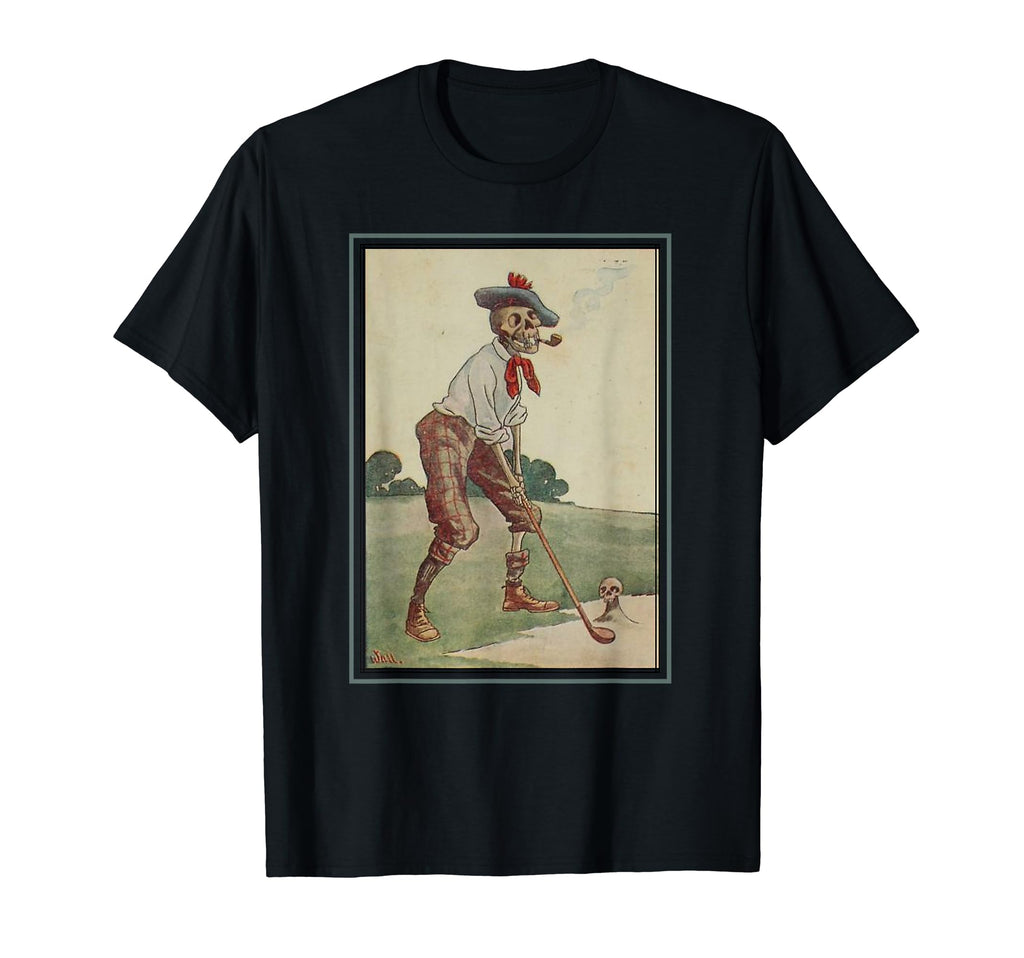 Creepy Skeleton Playing Golf T-Shirt - Aesthetic Graphic for Adults - T-Shirt, Sweatshirt, Hoodie