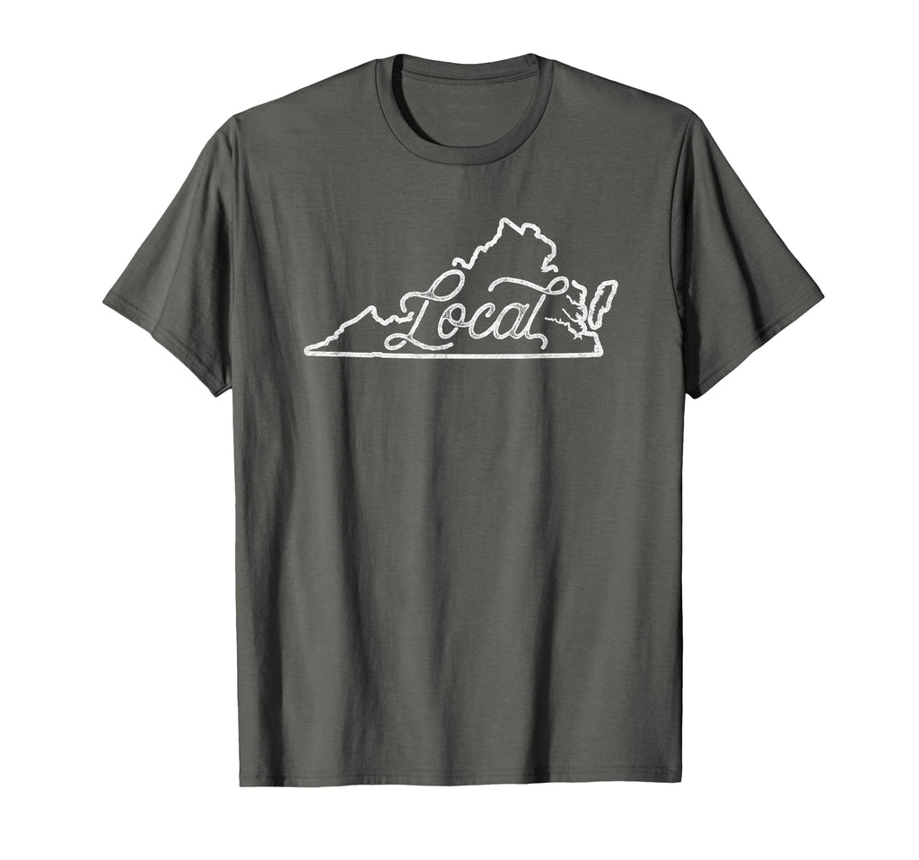 Virginia Local Typography Script T-Shirt - Casual Everyday Wear Men Women - T-Shirt, Sweatshirt, Hoodie