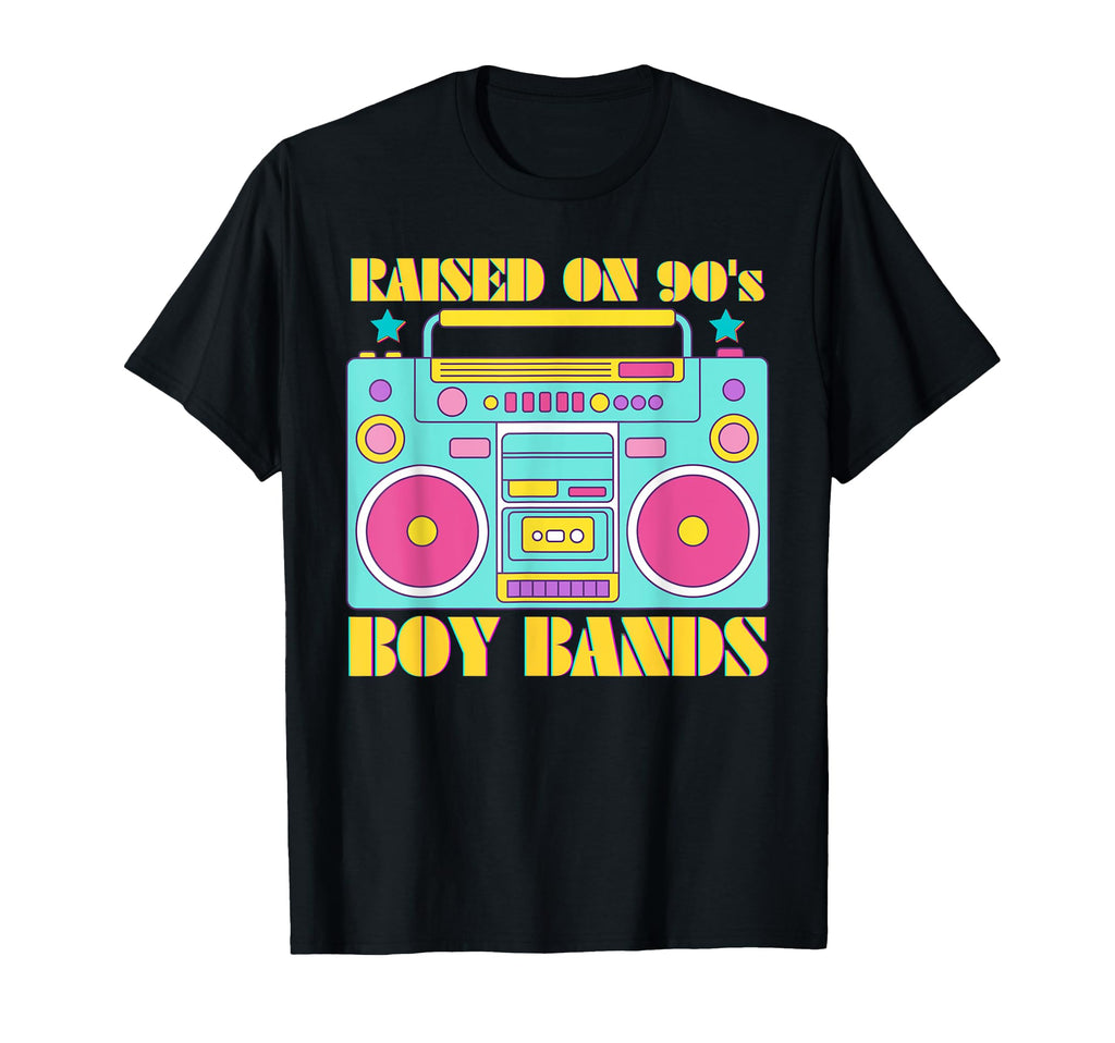 Raised 90S Bands 90S Music Nineties T-Shirt - Trendy Graphic Men Women - T-Shirt, Sweatshirt, Hoodie