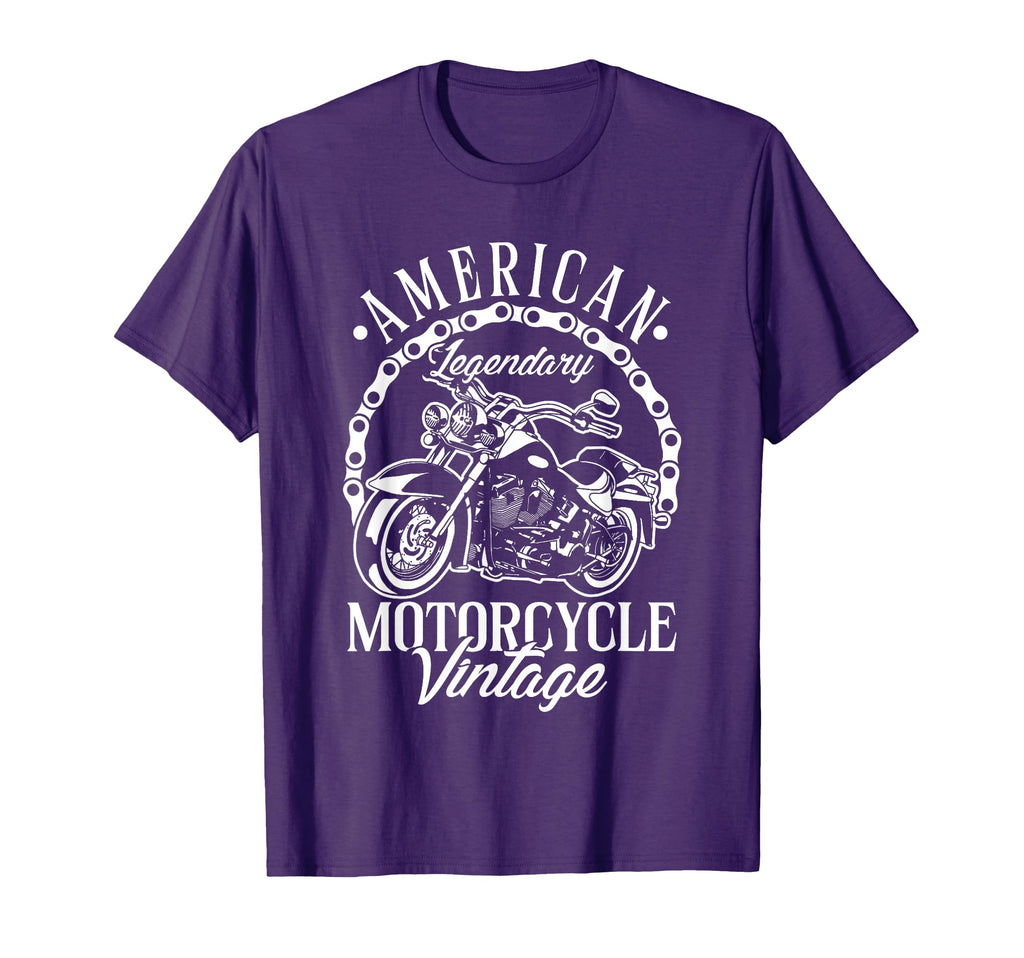 American Legendary Motorcycle Biker T-Shirt - Fun Novelty Design for Adults - T-Shirt, Sweatshirt, Hoodie