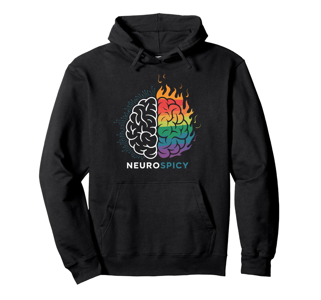 Neuro Spicy Brain Meme Hoodie - Custom Art Print for Adults - T-Shirt, Sweatshirt, Hoodie