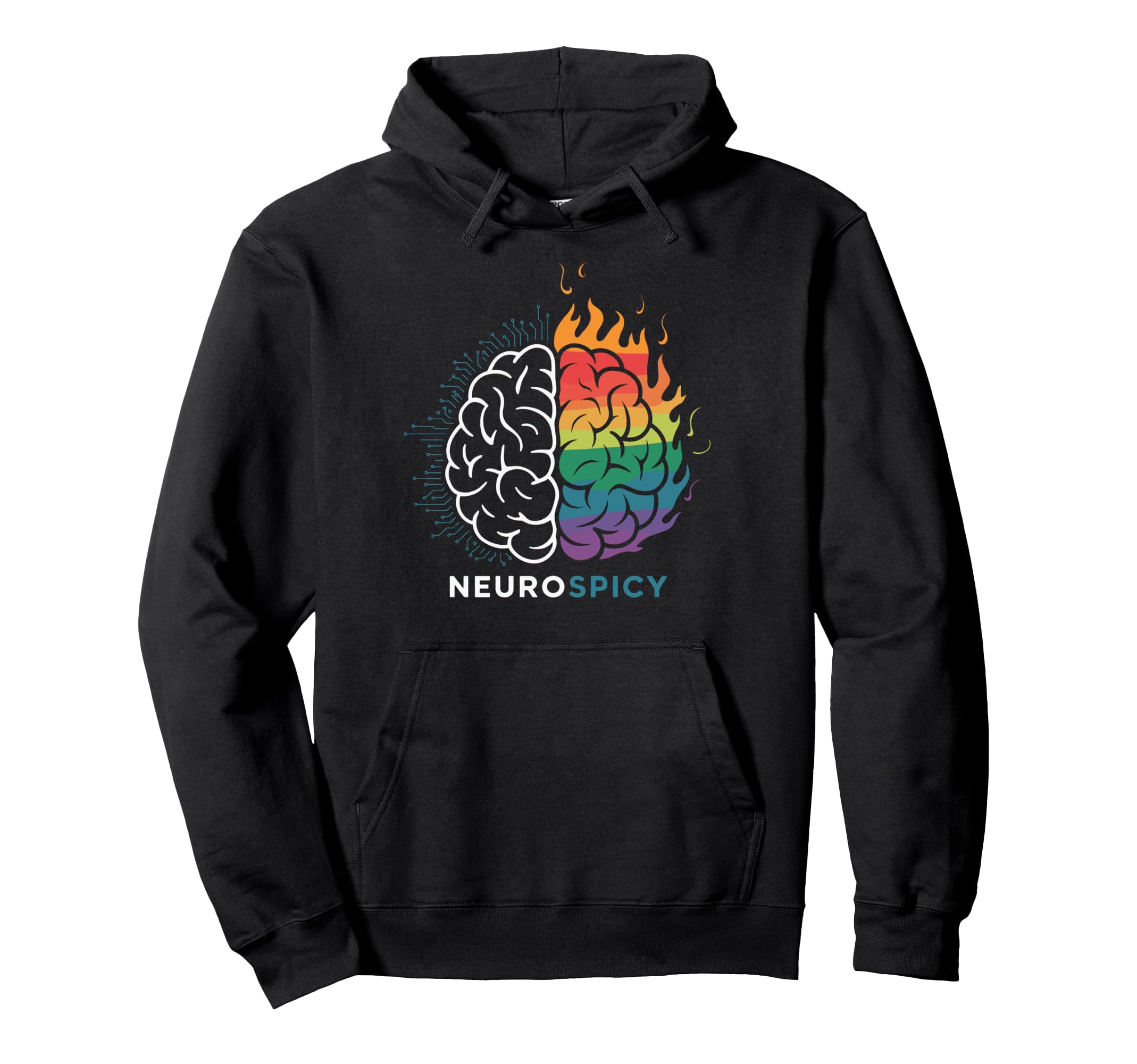 Neuro Spicy Brain Meme Hoodie - Custom Art Print for Adults - T-Shirt, Sweatshirt, Hoodie