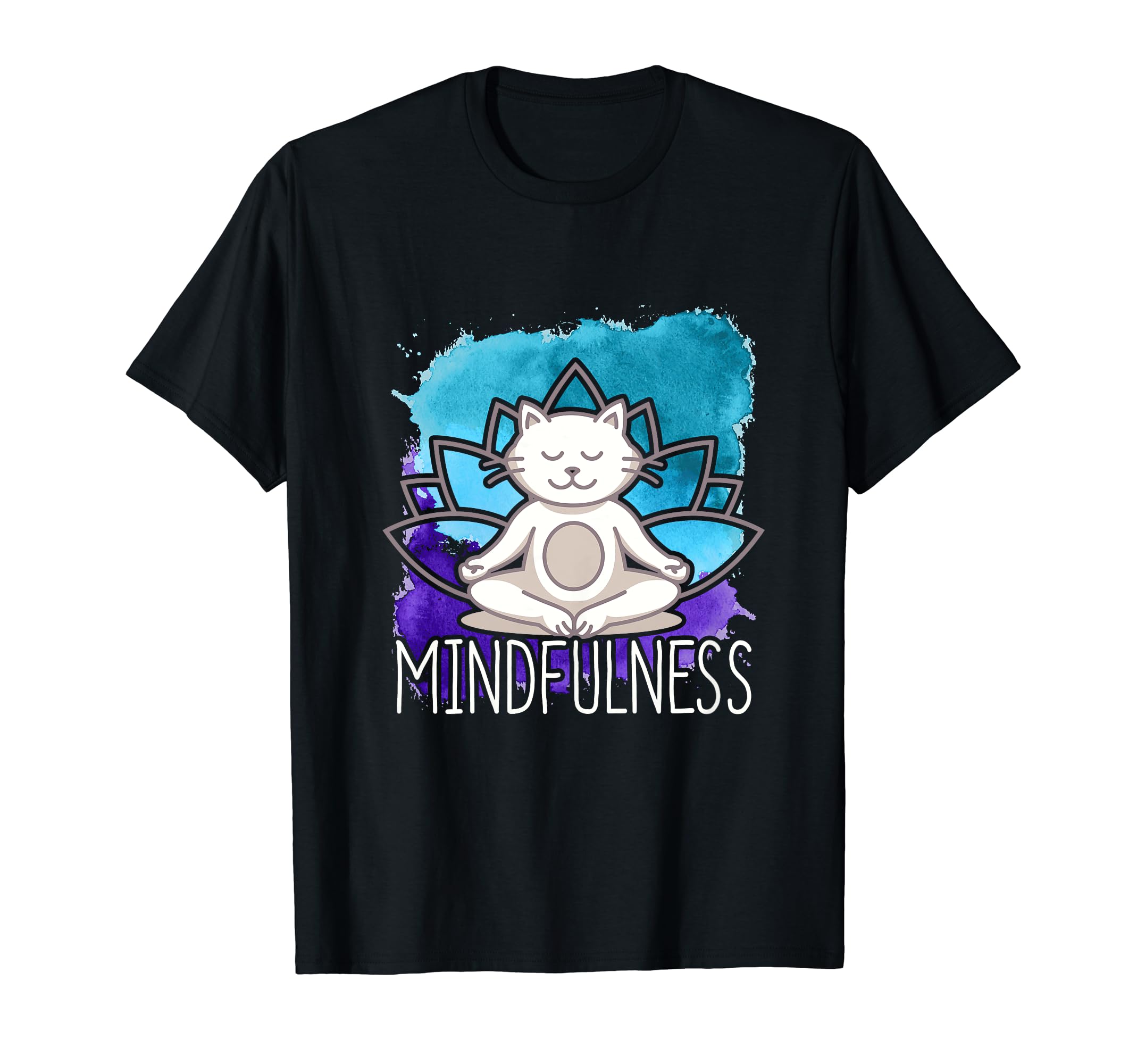 Mindfulness Meditation Cat Zen T-Shirt - Aesthetic Graphic Men Women - T-Shirt, Sweatshirt, Hoodie