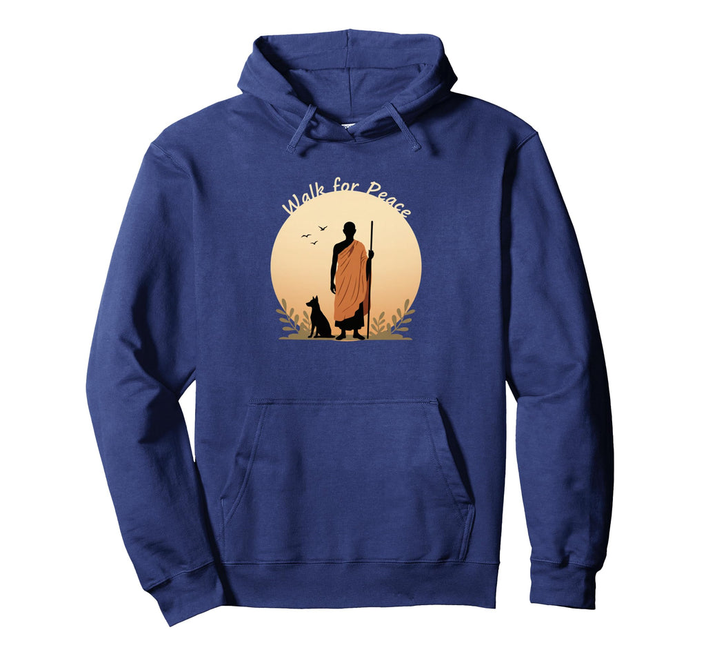 Walk Peace Mindful Dog Walking Yoga Hoodie - Streetwear Style Men Women - T-Shirt, Sweatshirt, Hoodie