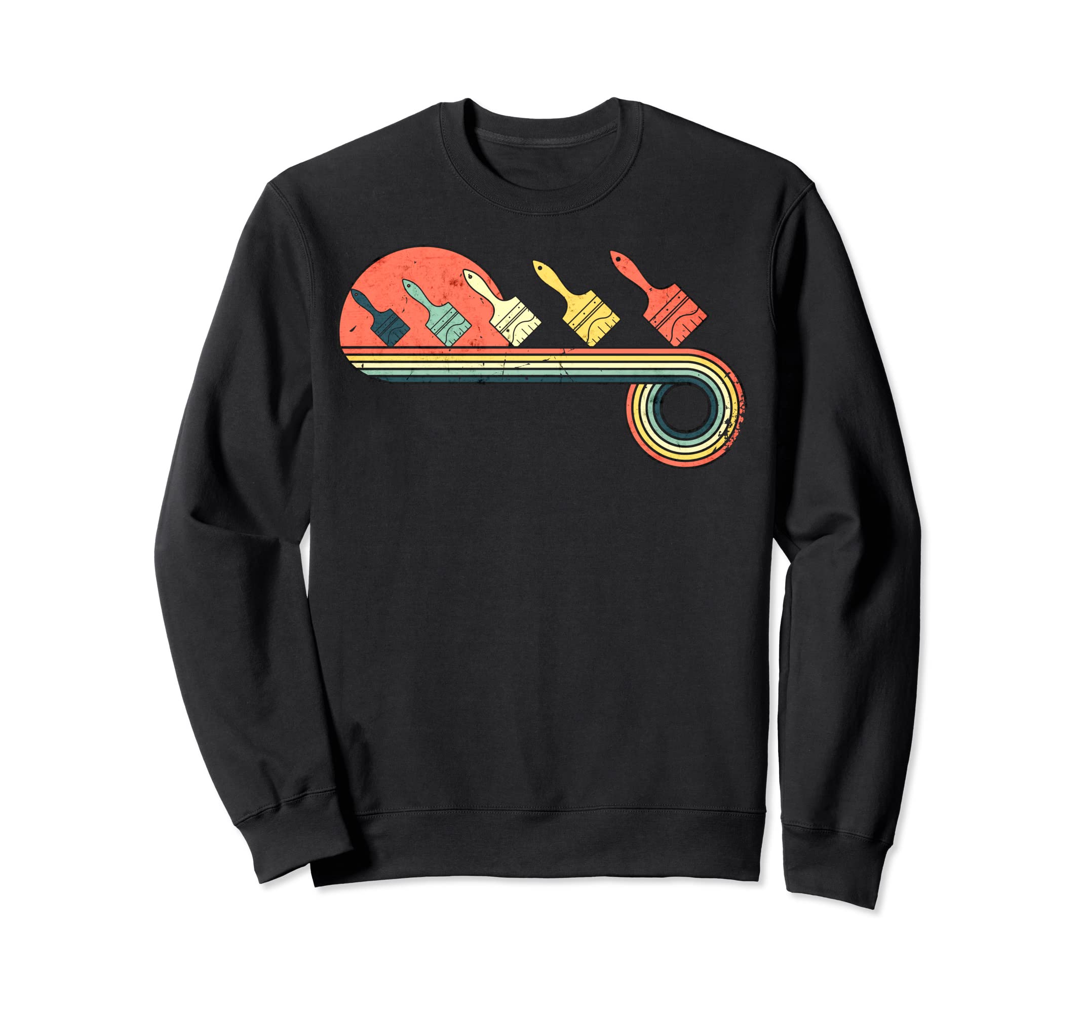Paint Brush Painter Sunset Rainbow Sweatshirt - Graphic Print Men Women - T-Shirt, Sweatshirt, Hoodie
