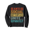 Antisocial Butterflies Unite Sweatshirt - Minimalist Print Unisex - T-Shirt, Sweatshirt, Hoodie