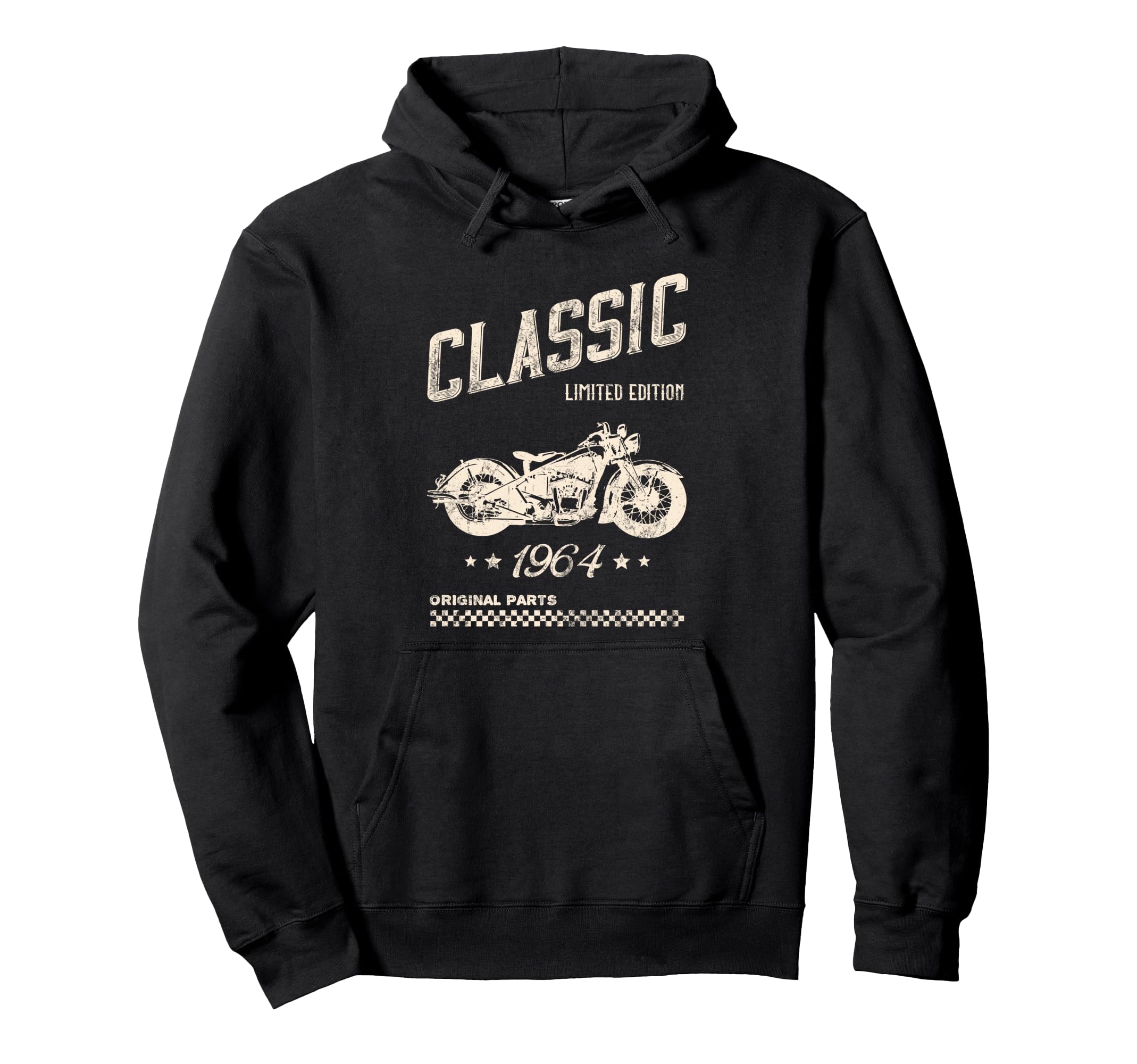 61St Birthday Motorcycle Born 1964 Hoodie - Streetwear Style Men Women - T-Shirt, Sweatshirt, Hoodie