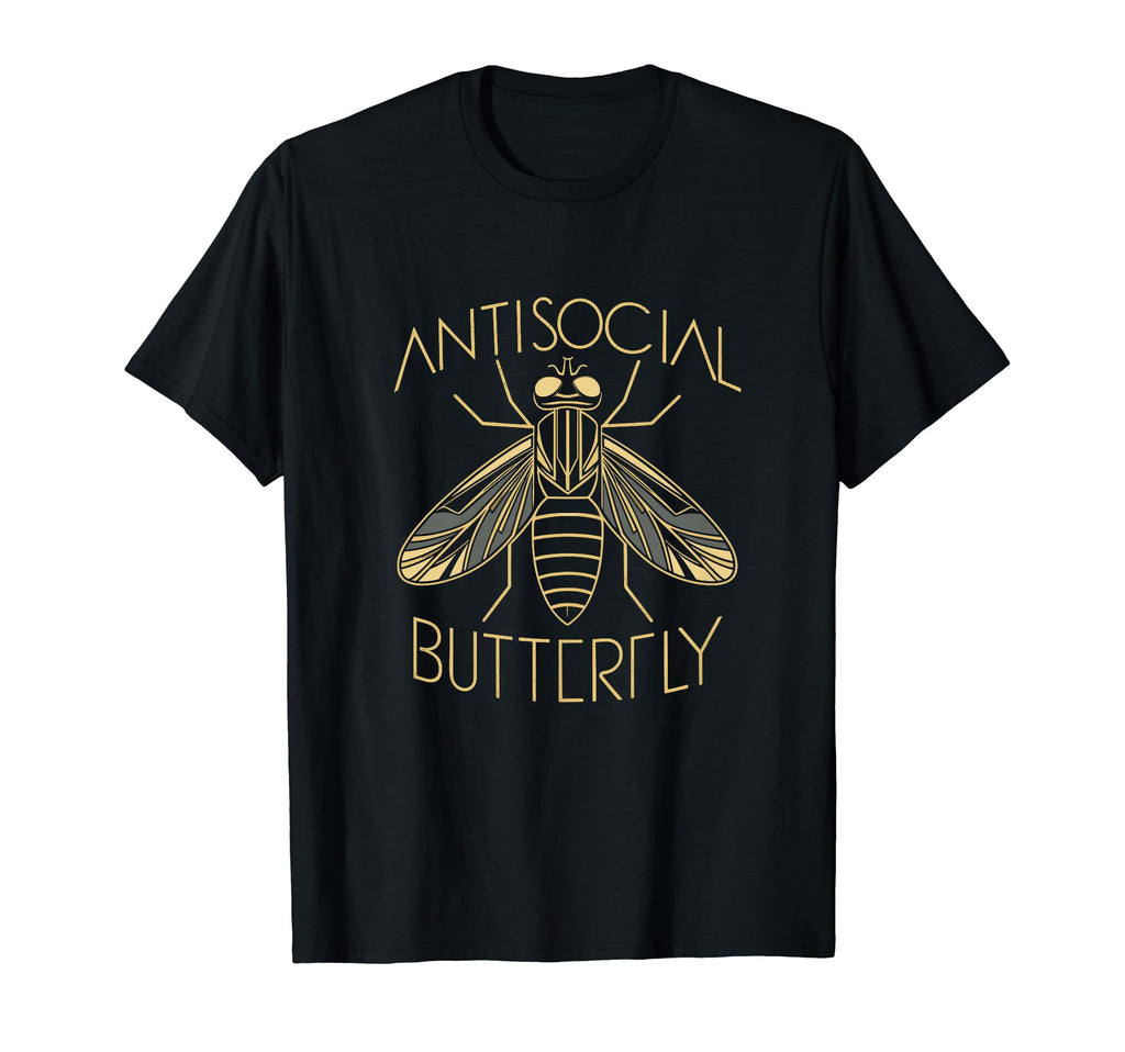 Antisocial Butterfly Housefly T-Shirt - Fun Novelty Design Unisex - T-Shirt, Sweatshirt, Hoodie