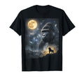 Howling Gorilla Full Moon Starry T-Shirt - Fun Novelty Design for Adults - T-Shirt, Sweatshirt, Hoodie