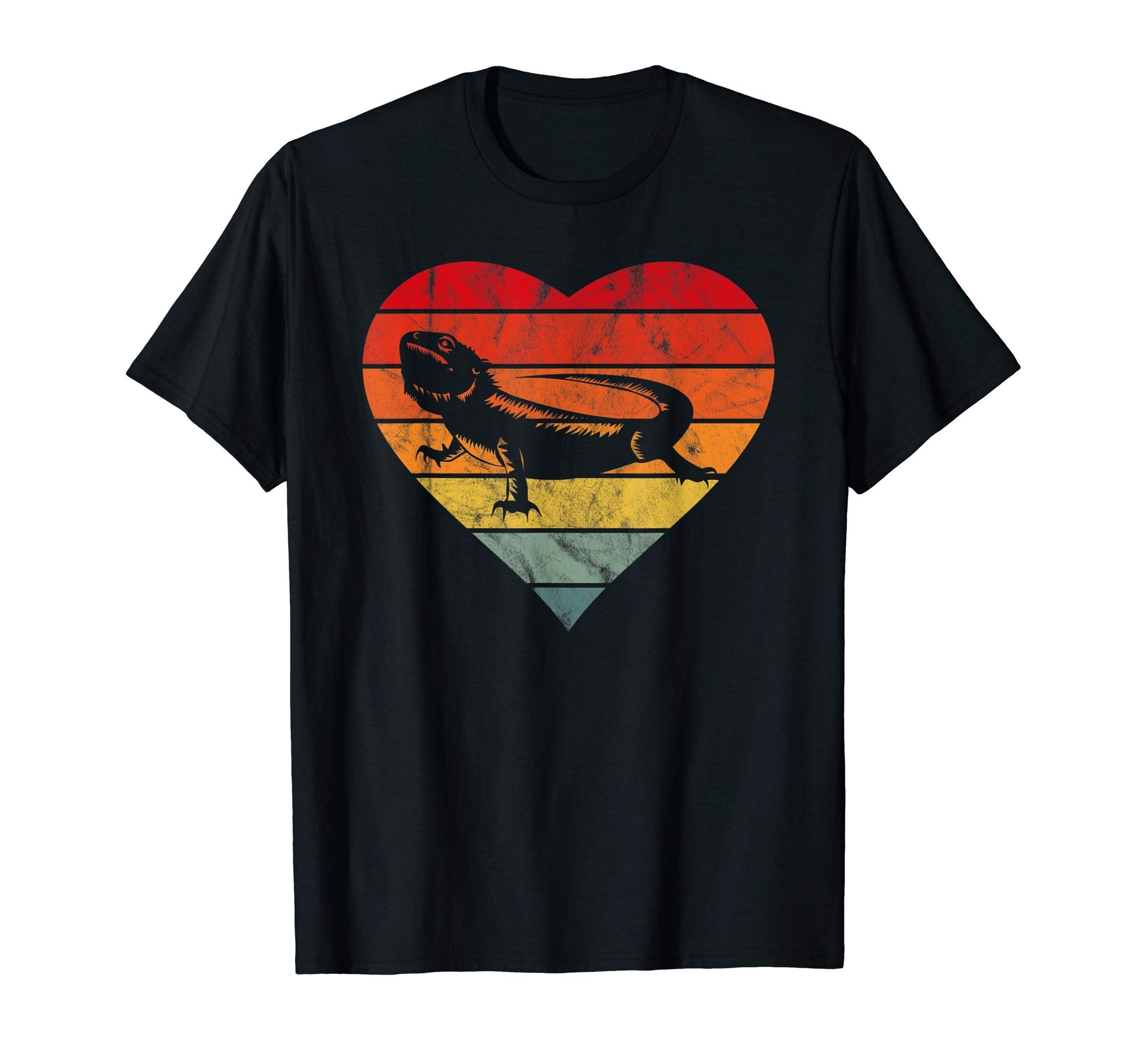Bearded Dragons Heart Sunset Pet Lizard T-Shirt - Graphic Print Men Women - T-Shirt, Sweatshirt, Hoodie
