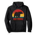 West Virginia Bear Sunset Hoodie - Casual Everyday Wear Unisex - T-Shirt, Sweatshirt, Hoodie