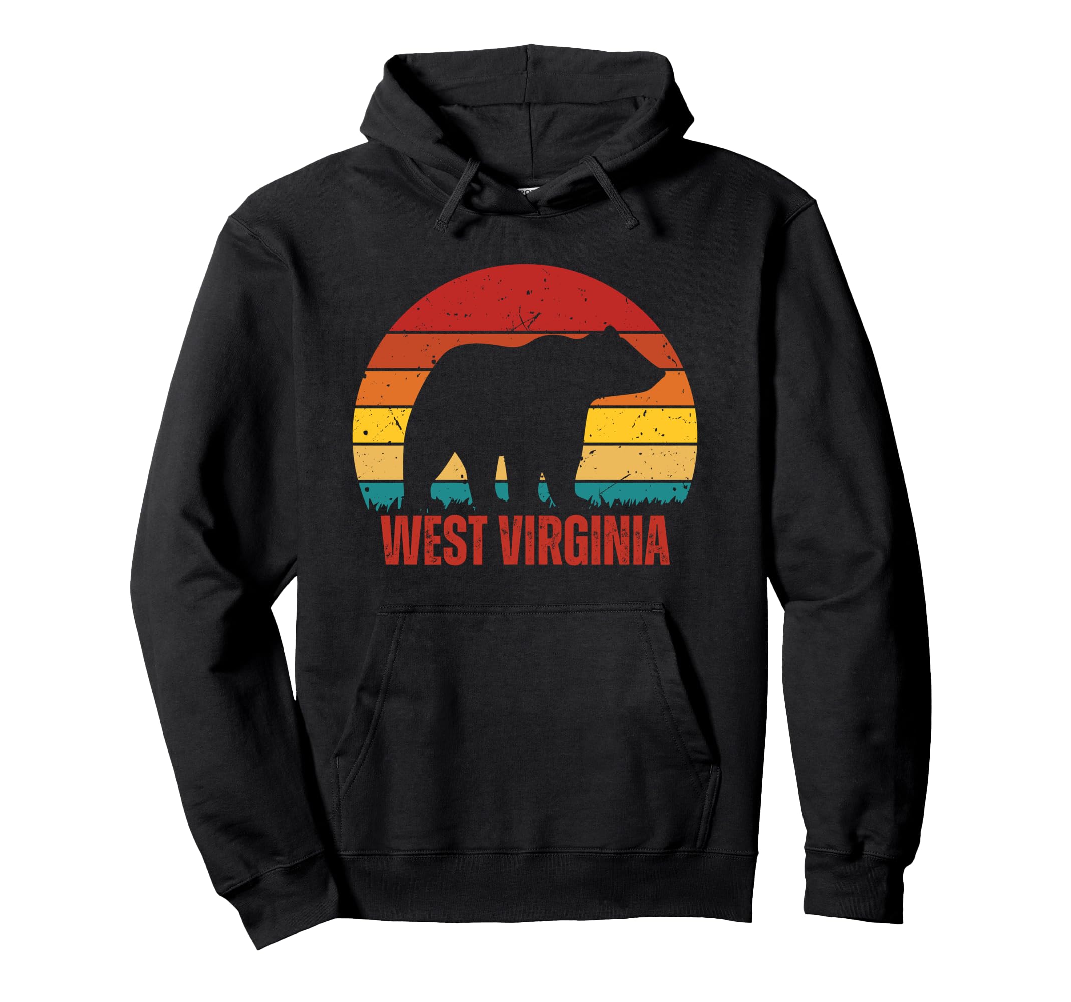 West Virginia Bear Sunset Hoodie - Casual Everyday Wear Unisex - T-Shirt, Sweatshirt, Hoodie