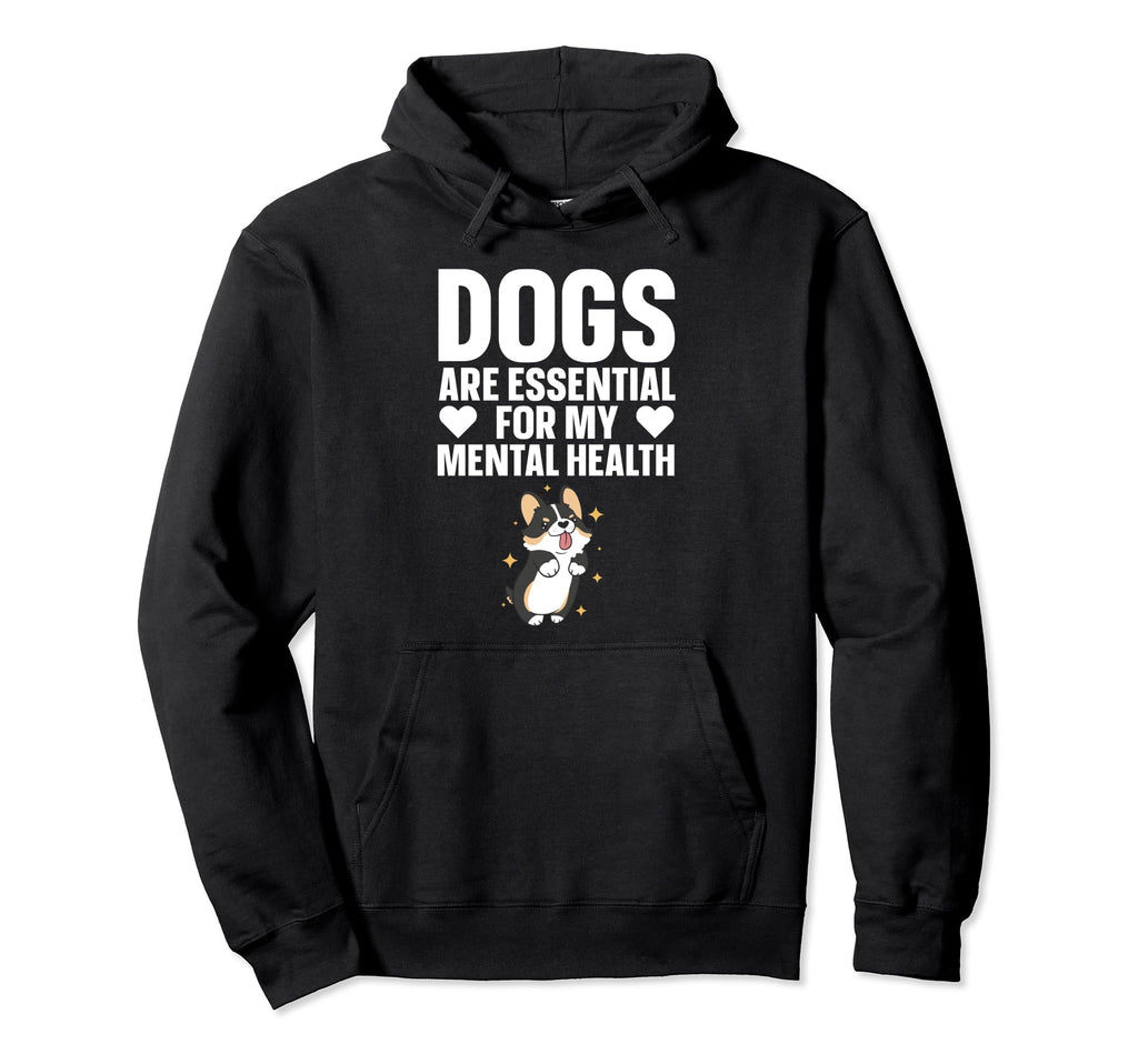 Dogs Are My Mental Health Hoodie - Custom Art Print Unisex - T-Shirt, Sweatshirt, Hoodie
