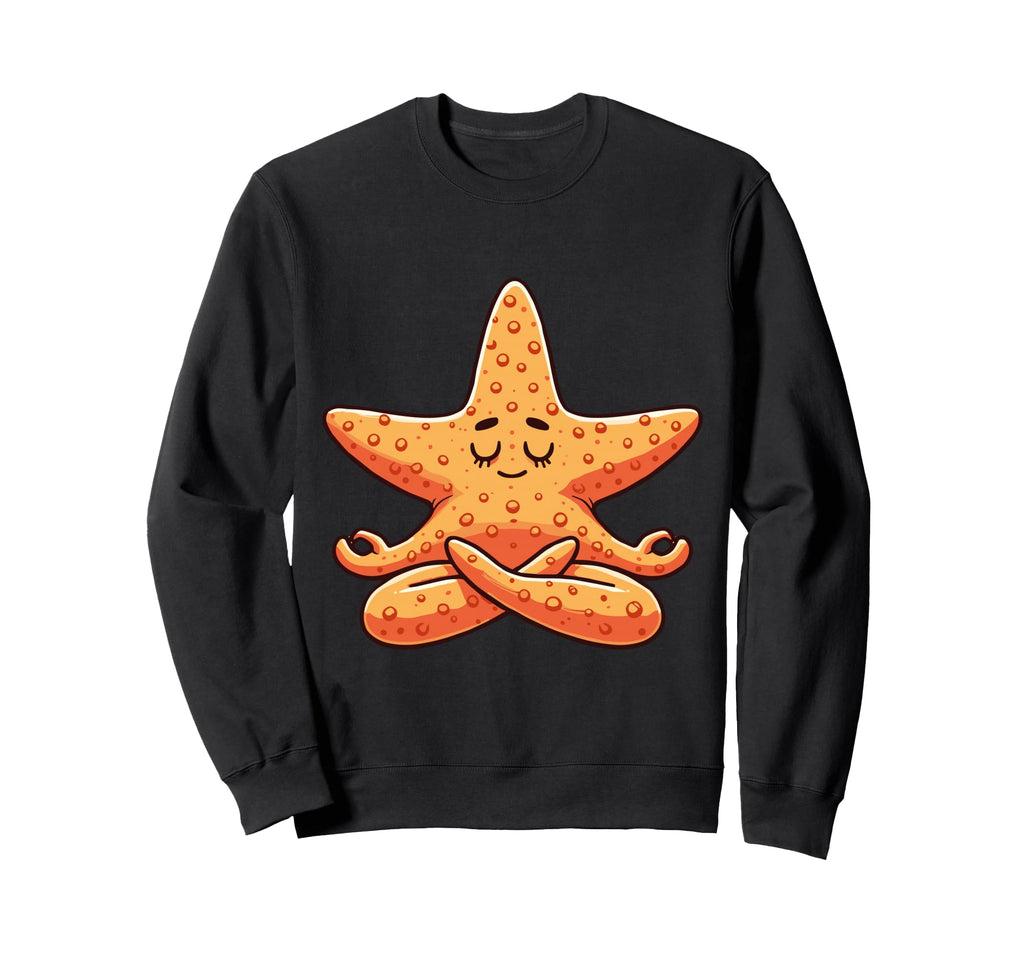 Meditation Starfish Yoga Pose Sweatshirt - Minimalist Print for Adults - T-Shirt, Sweatshirt, Hoodie