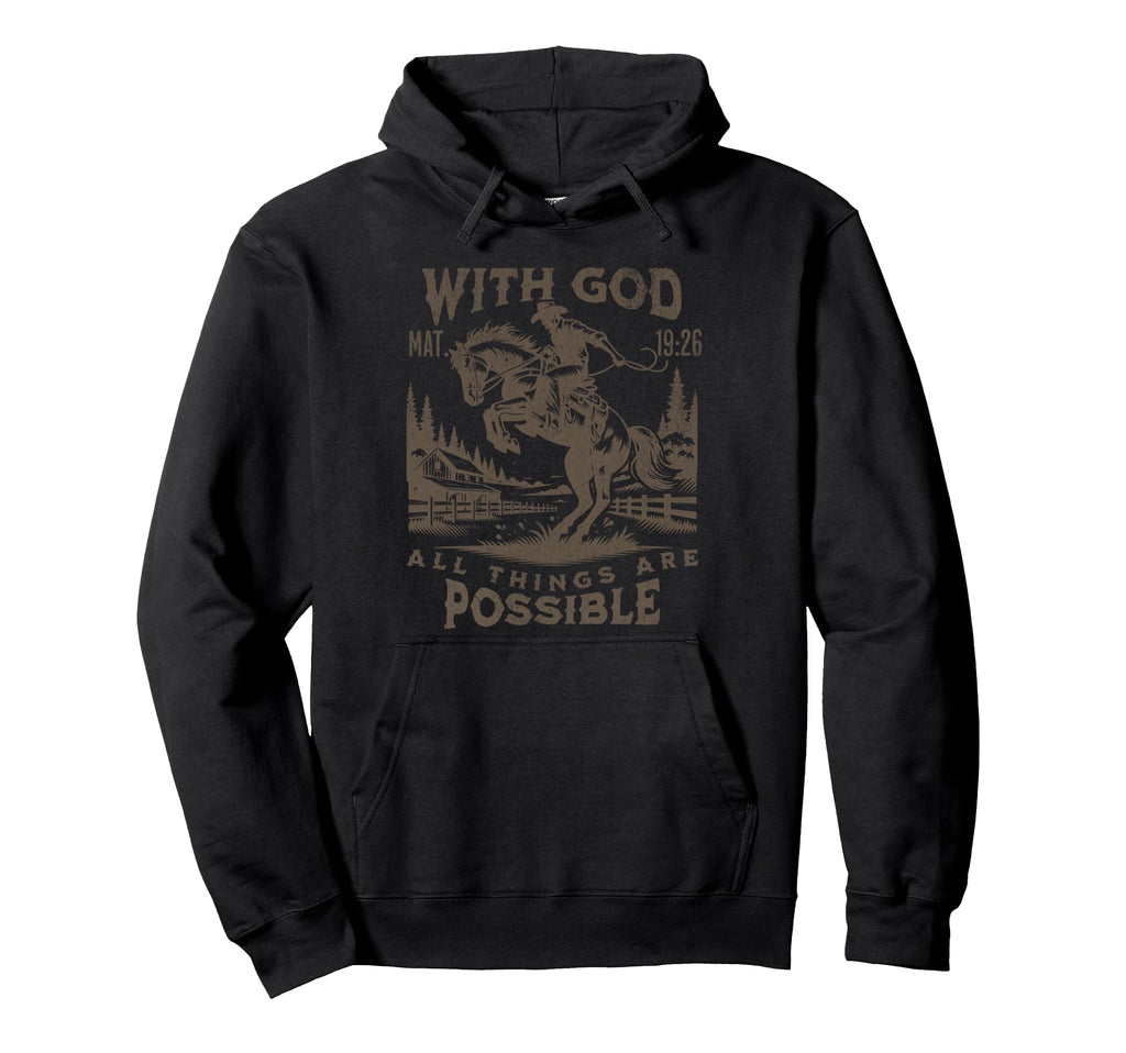 Cowboy Bible Scripture Verse Western Hoodie - Streetwear Style Unisex - T-Shirt, Sweatshirt, Hoodie
