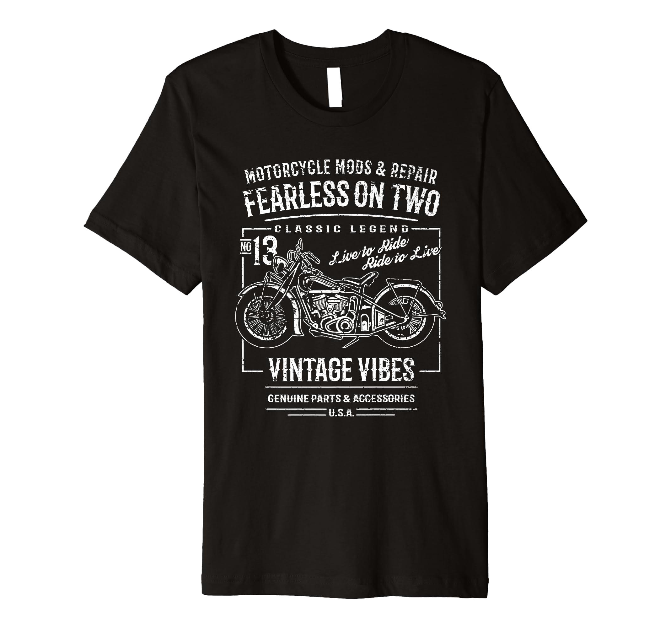 Motorcycle Distressed T-Shirt - Minimalist Print Men Women - T-Shirt, Sweatshirt, Hoodie