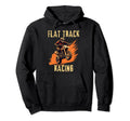 Flat Track Motorcycle Racing American Flag Hoodie - Graphic Print Unisex - T-Shirt, Sweatshirt, Hoodie