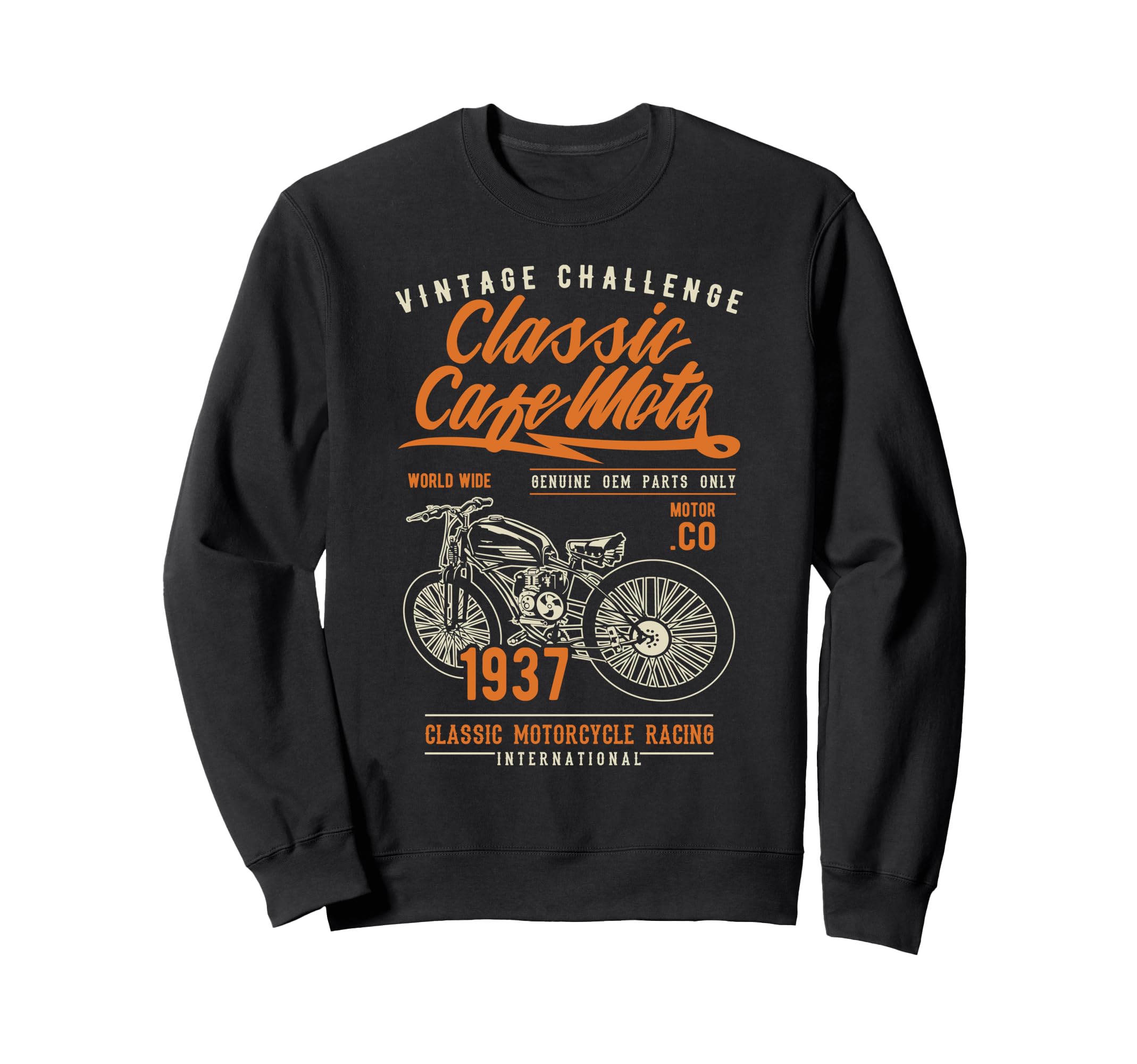 Cafe Racer Motorcycle Sweatshirt - Aesthetic Graphic Men Women - T-Shirt, Sweatshirt, Hoodie