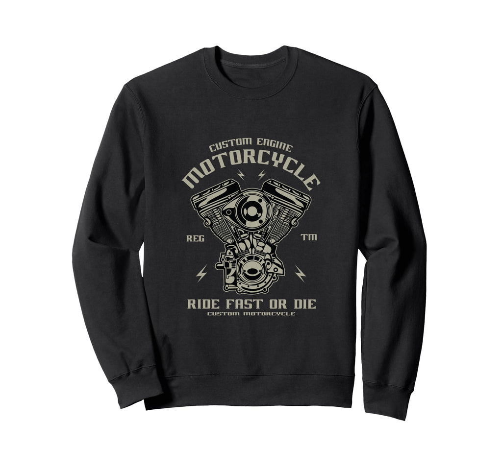 Custom Motorcycle Rider Bikers Sweatshirt - Aesthetic Graphic for Adults - T-Shirt, Sweatshirt, Hoodie