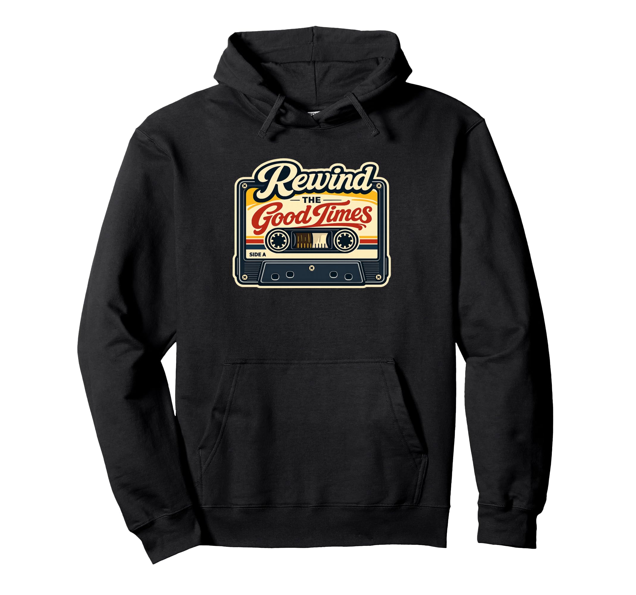 Rewind Good Moments Cassette Music Hoodie - Unique Graphic for Adults - T-Shirt, Sweatshirt, Hoodie